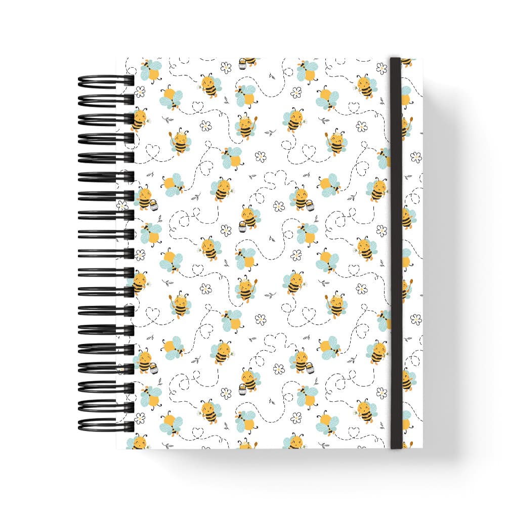 Caderno de anotações Premium - 200 pág - A5 - Abelhinhas