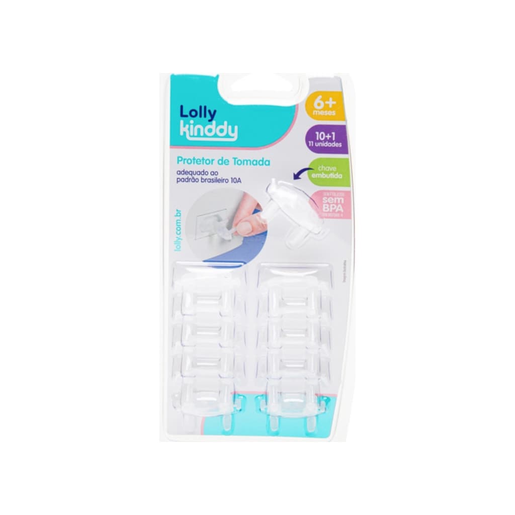 PROTETOR DE TOMADA BEBE SEGURO 11PÇS LOLLY 7210-01