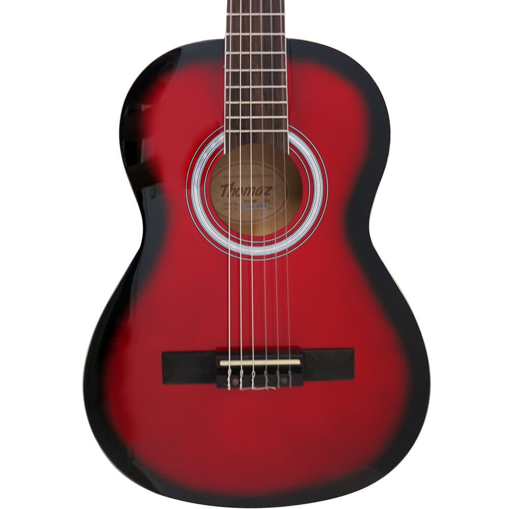 Violão Acústico Infantil de Nylon para Destros com Tensor TCG 360 Vermelho Thomaz
