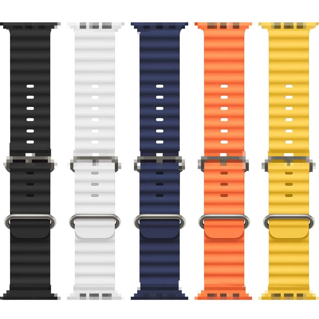 Palha De Silicone Ocean Straw Capaz Para Relógio Apple Série 8 7 Ultra Replacement 42mm 44mm 45mm