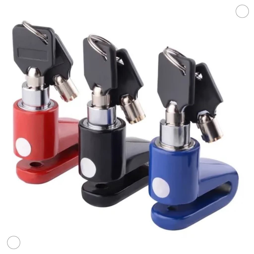Trava de disco Cadeado Anti furto para Moto e Bicicleta Modelo universal para Freios a Disco