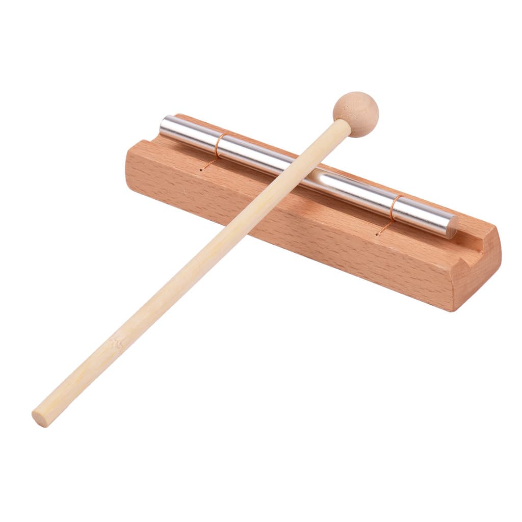 Sinos De Madeira De 1 Tom Com Instrumento De Percussão De Malho Para Oração , Ioga , Meditação , Carrilhão Musical Crian