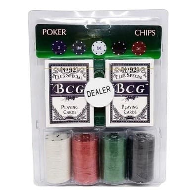 Kit Poker Completo 108 Cartas E 100 Fichas E Toalha De Mesa