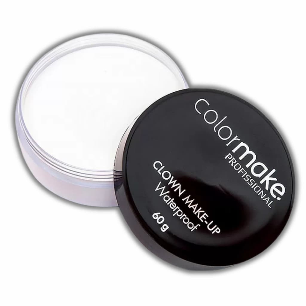Clown Waterproof Branco Alta Cobertura Make Artística/Teatro Colormake 60G