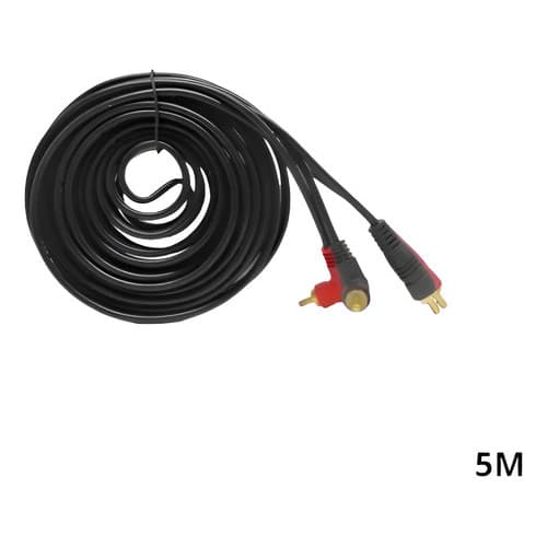 1 Cabo Rca Economico Automotivo 5 Metros Preto Kx3 Cabo Comum Emborrachado