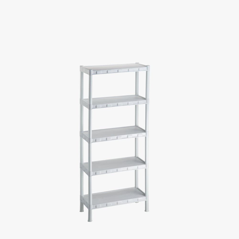 Estante Modular Plástica Branca 5 Prateleiras