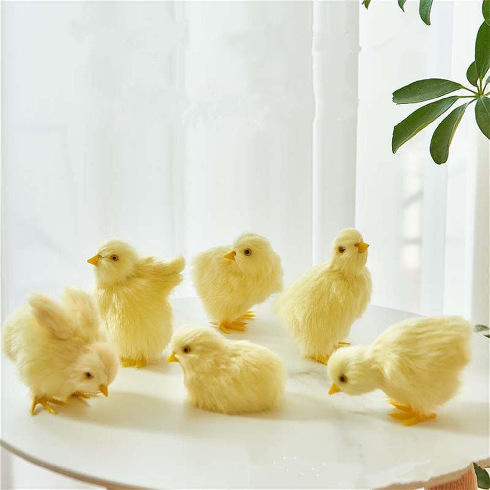 Simulação Pintinho Decoração Animal Boneca Para Crianças Cognição Modelo De Frango Macio Brinquedo De Pelúcia Presente D