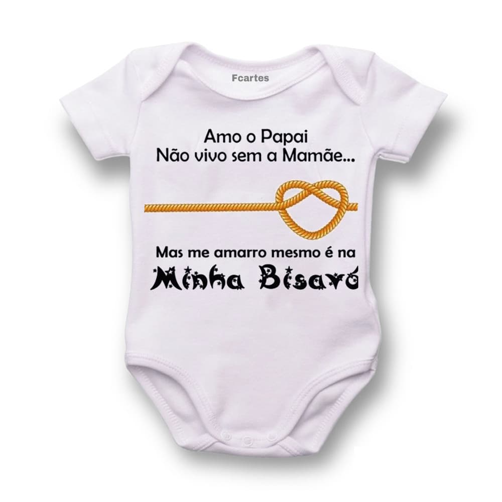 Body bebê infantil me amarro na minha bisavó