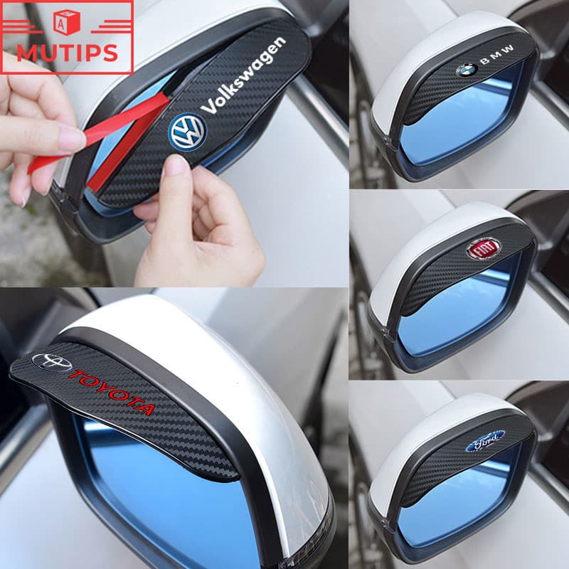 2pçs/Conjunto Espelho Retrovisor De Fibra De Carbono universal Lateral Chuva Para 99 % De Autopeças De Carro