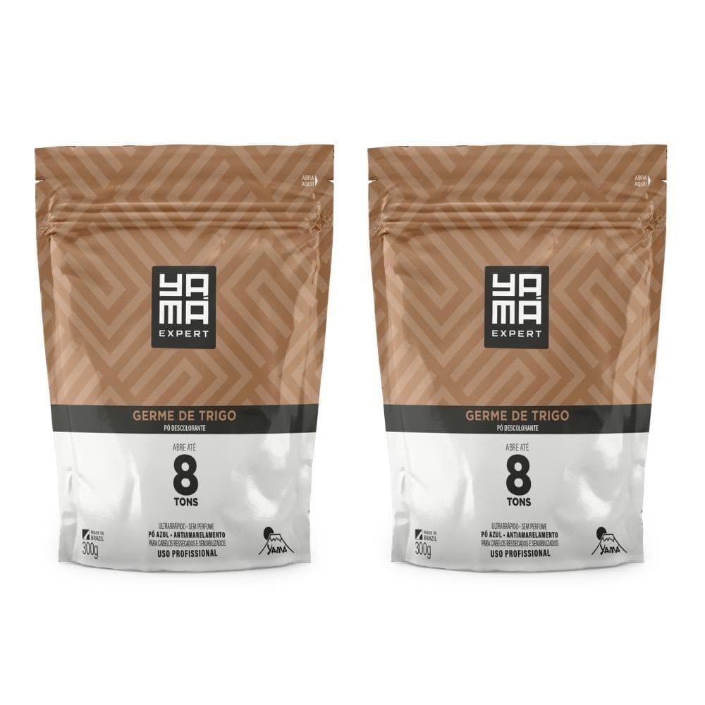 Kit C/2 Pó Descolorante Germe de Trigo Refil 300g Yamá