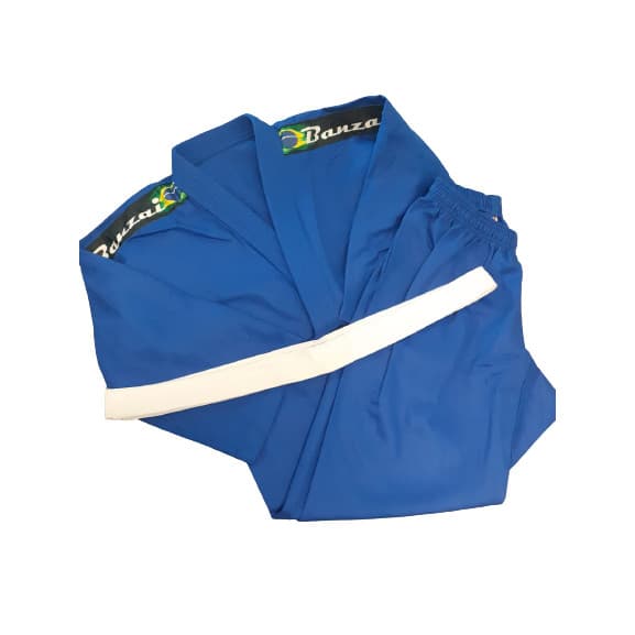 Kimono Banzai Azul Reforçado Infantil Judô Marcial Lutas