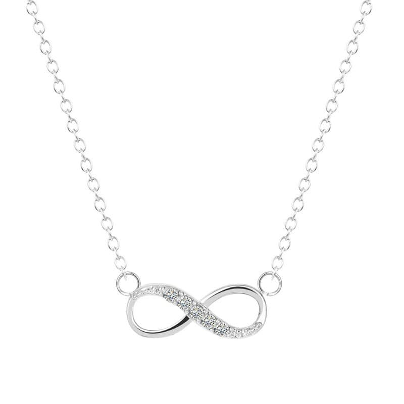 Pingente De Oito Personagens Simples E Infinito Para Meninas , Novo Colar De Amor , Jóias De Moda Com Diamante De Água