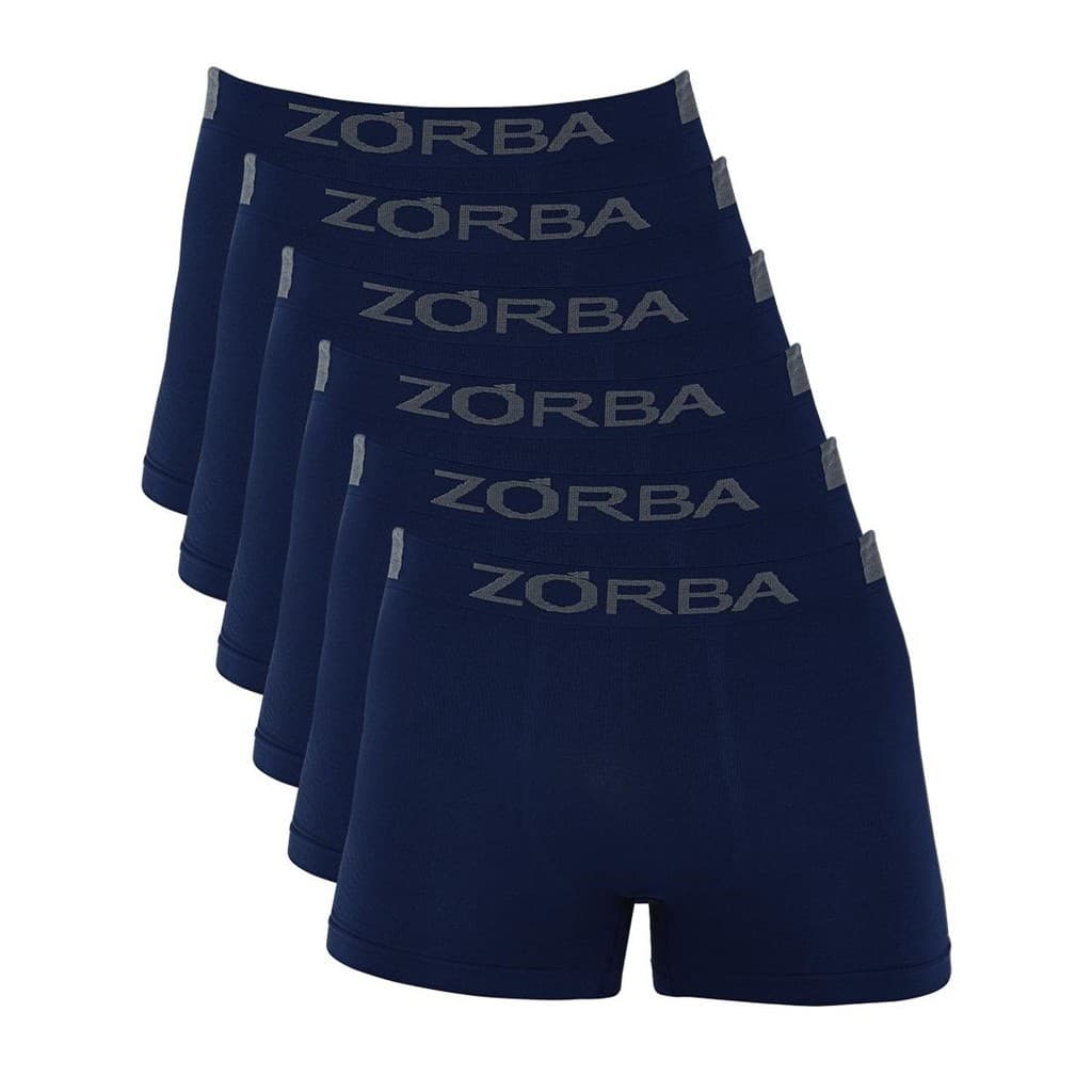 Kit com 06 Cuecas Zorba Boxer Sem Costura Extreme Sport 836
