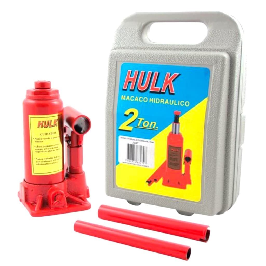 Macaco Hidráulico Garrafa 2 Toneladas c/ Maleta Altura de 320mm Original Importado