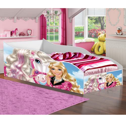 Mini Cama Infantil Para Crianças Menino Menina Personagens Com Proteção Lateral 100% MDF