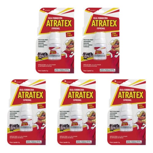 Atratex Isca Formiga Doceira Doméstica 5gr - Kit 5 Unidades