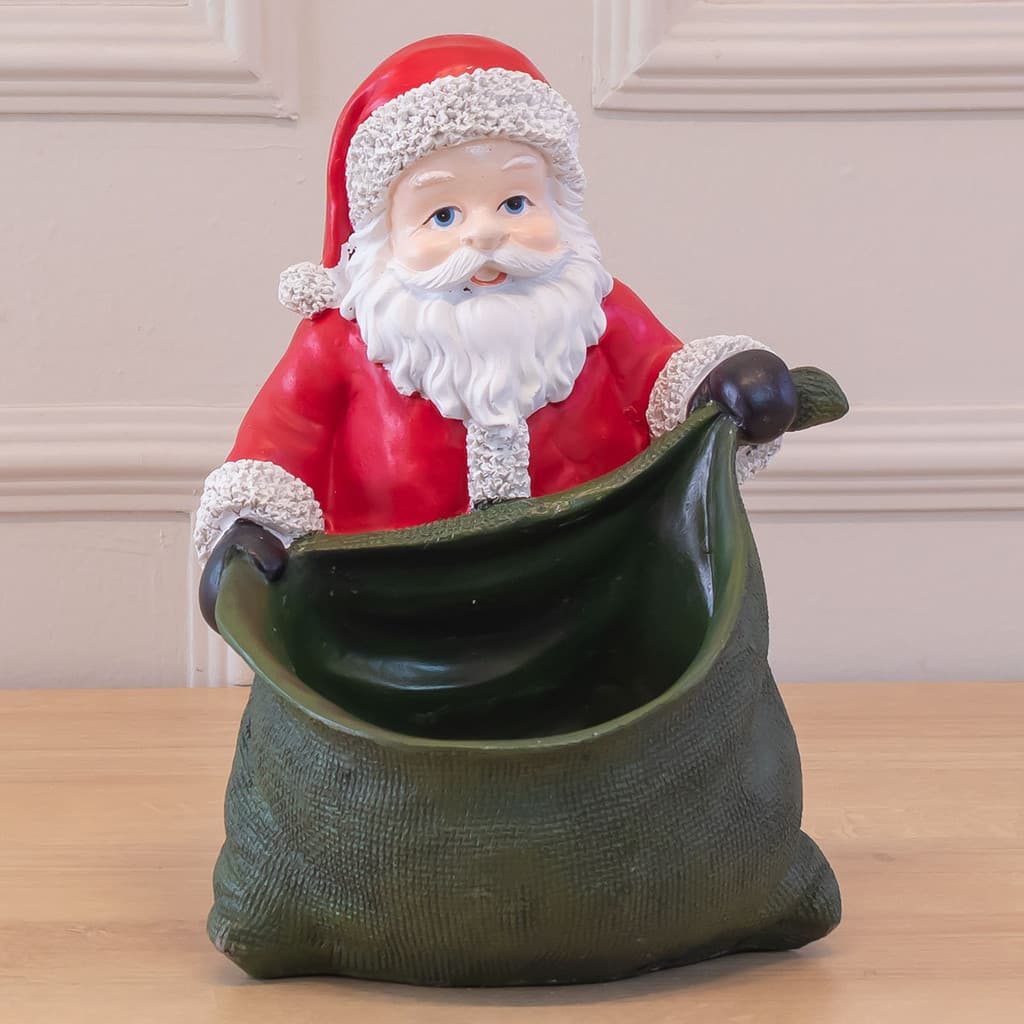 Resina Natal Papai Noel (Vermelho Verde) 26x21,5cm (Florarte)