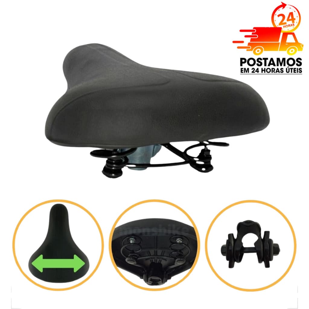 Selim Banco de Bike 2 Molas Largo para Bicicleta