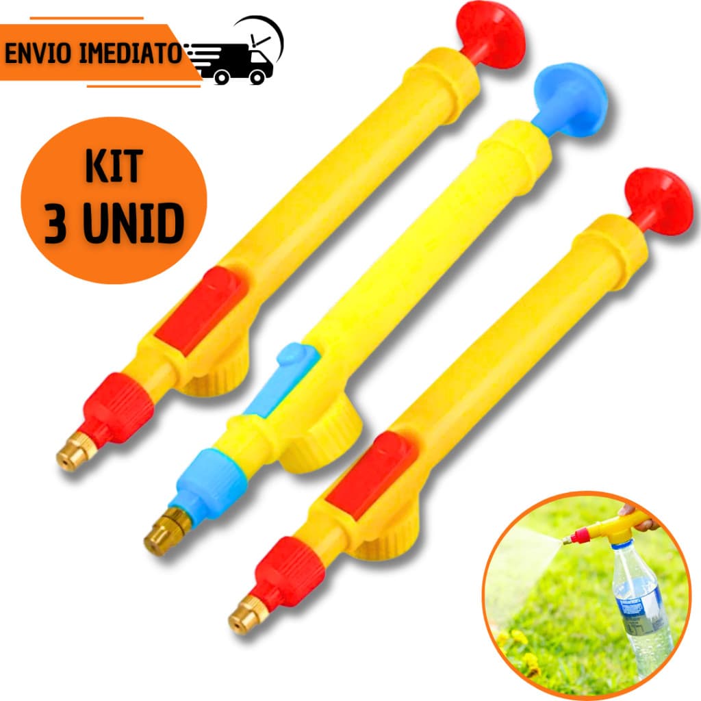 Pulverizador Borrifador para Garrafa Pet Manual Pressão Bico Regulável Regador Jardim Plantas