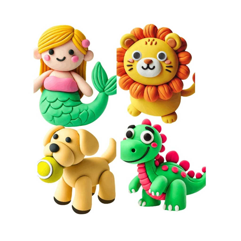 Massinha Molda Eva Infantil Cria personagens Macia Molda Divertida com QR Code
