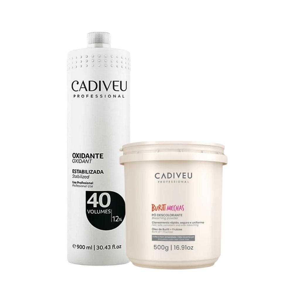 Cadiveu Buriti Mechas Pó Descolorante 500g + OX 40 Volume 900ml