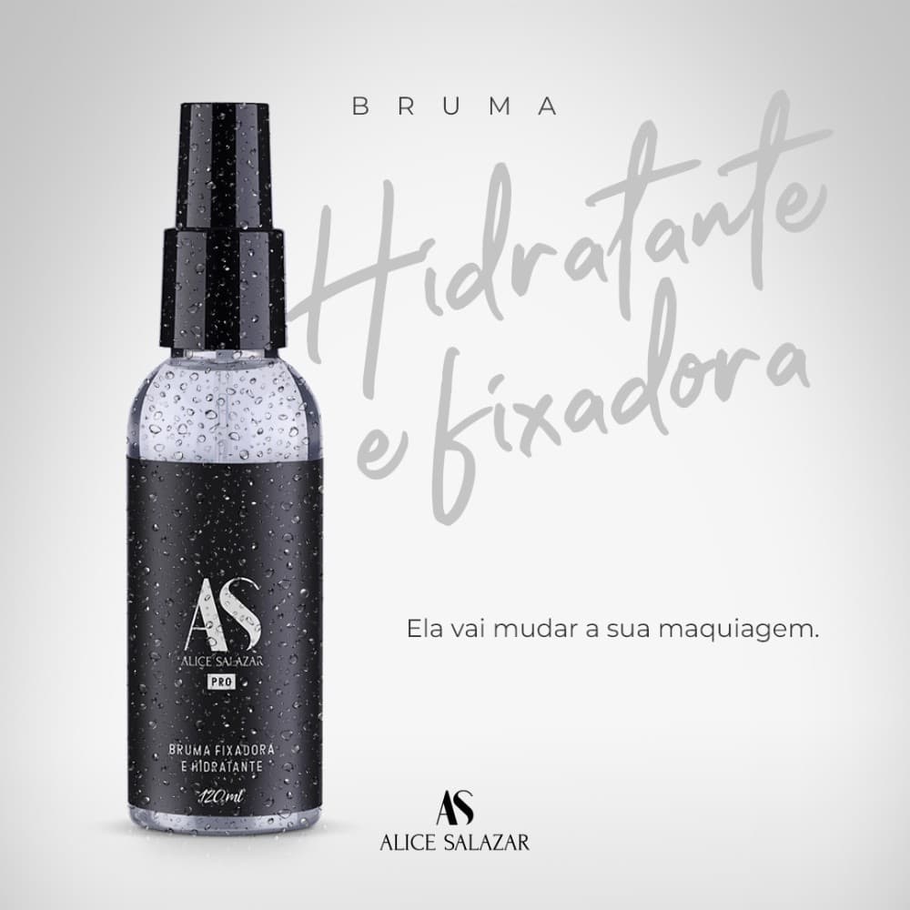 Bruma Fixadora Hidratante Alice Salazar 120ml Acabamento Natural