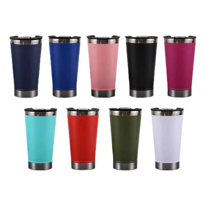 Copo Térmico Inox 473ml Com Tampa E Abridor Para Manter Bebida gelada e quente