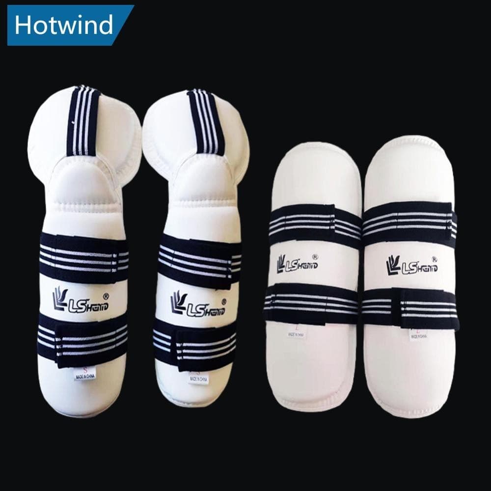 HW Conjunto De Proteção Das Pernas Do Braço Taekwondo Boxe De Karate Grosso Adulto Sanda Artes Marciais Treinamento Esportivo Equipamento F4S6