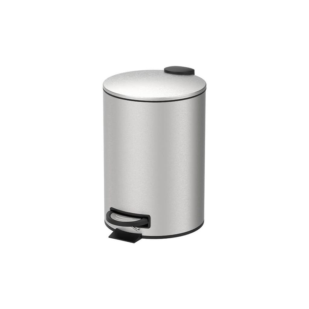Lixeira C/ Pedal e Balde 12L Aço Inoxidável Escovado Linha Spin Brinox