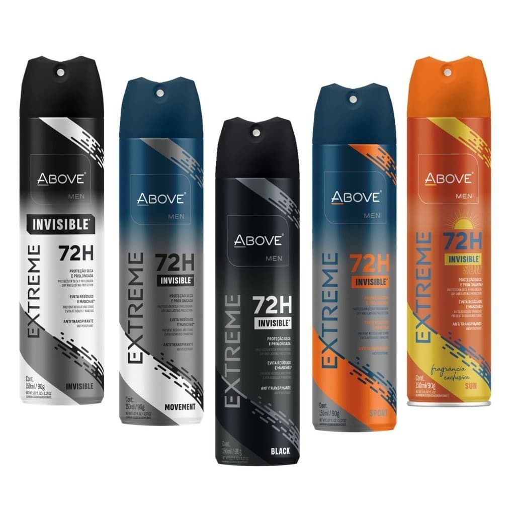 Desodorante Aerossol Above Men Extreme 150ml Fragrâncias