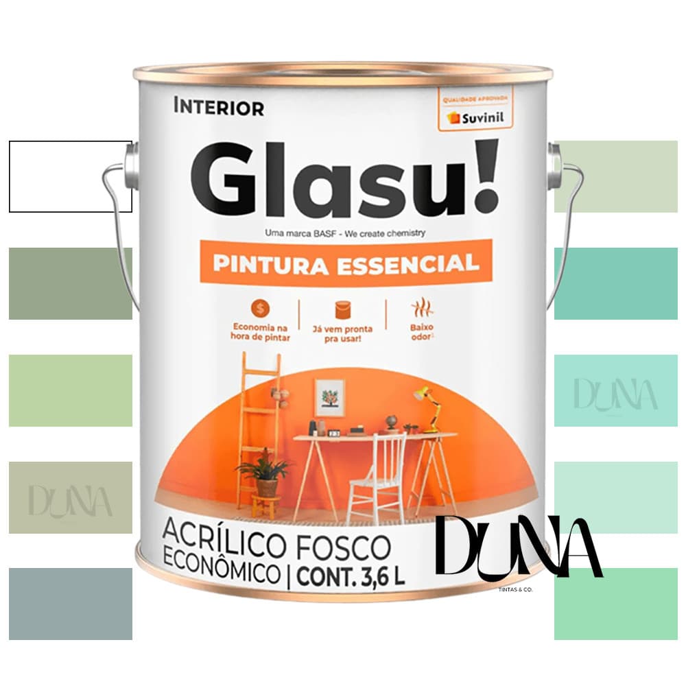 Tinta de Parede Cores Verde Glasu Antimofo 3,6L