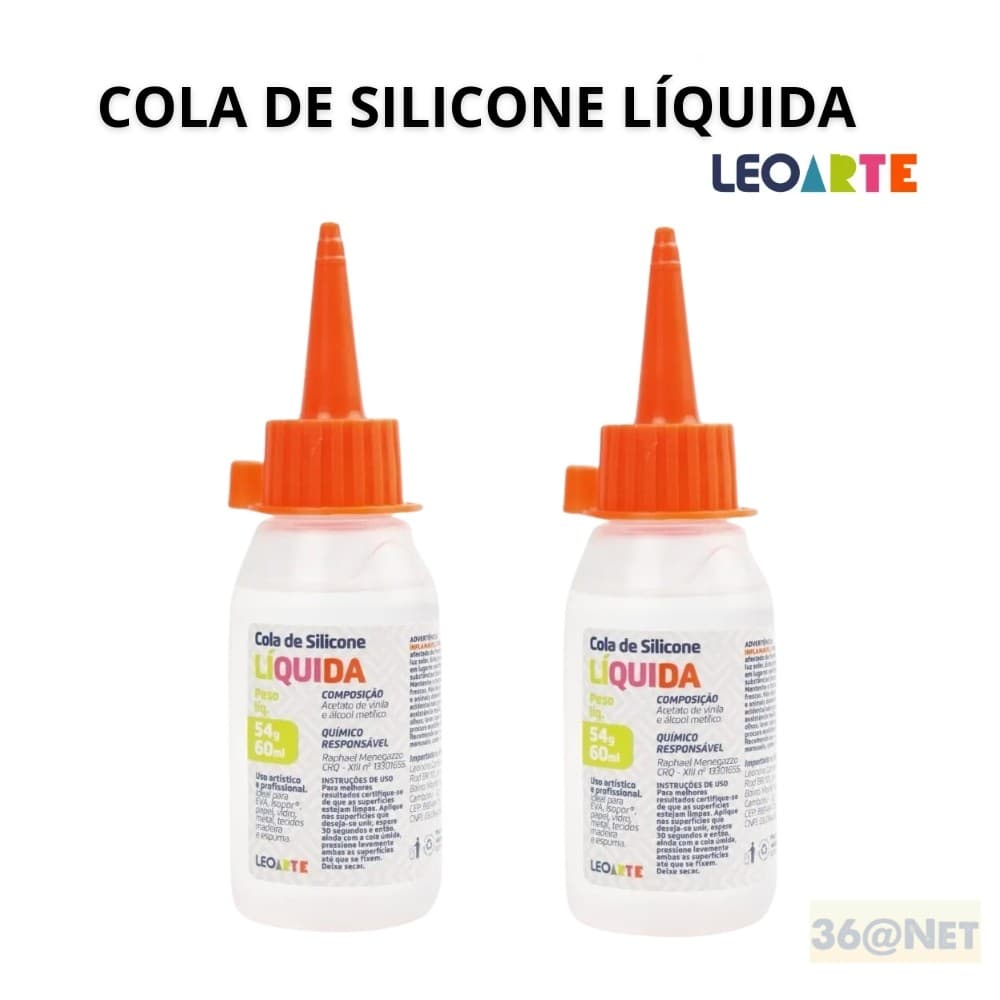 COLA SILICONE LIQUIDA KIT COM 1 OU 2 UNIDADES DE 60ML
