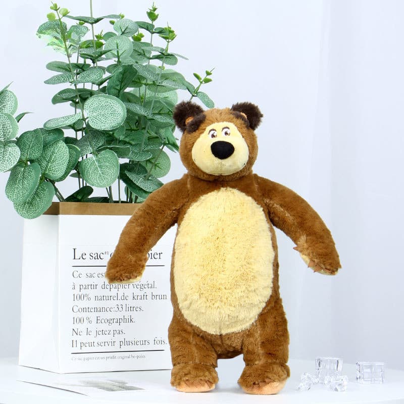 Masha E O Urso Dos Desenhos Animados Brinquedo De Pelúcia Boneca Conforto Animação Derivados Ornamentos Decorativos Das