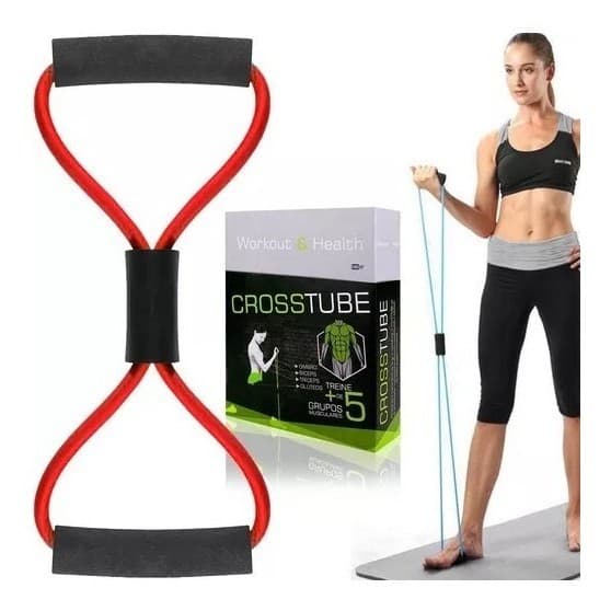 Elástico Cross Tube De Tensão Exercício Multifuncional Treino Ombro Braço Glúteos Academia Em Casa