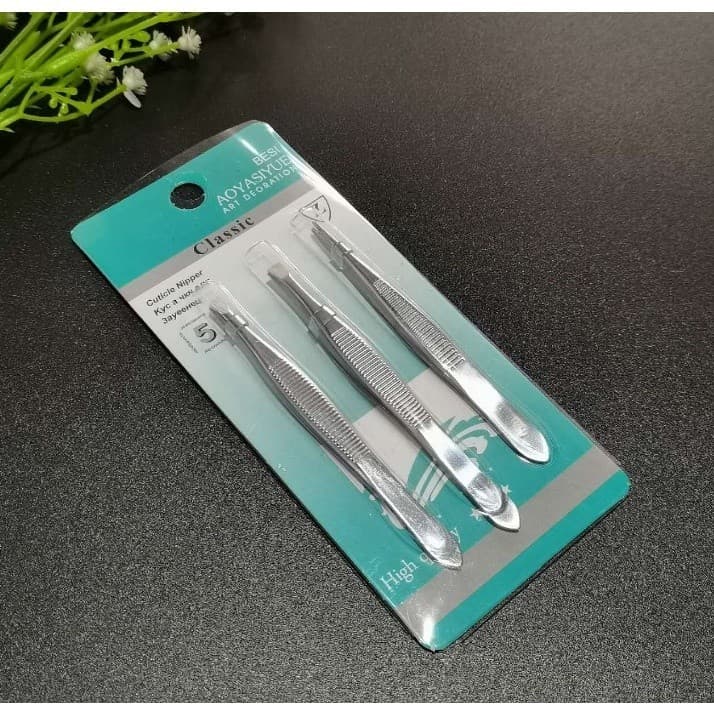 Kit com 3 Pinças Para Design de Sobrancelha