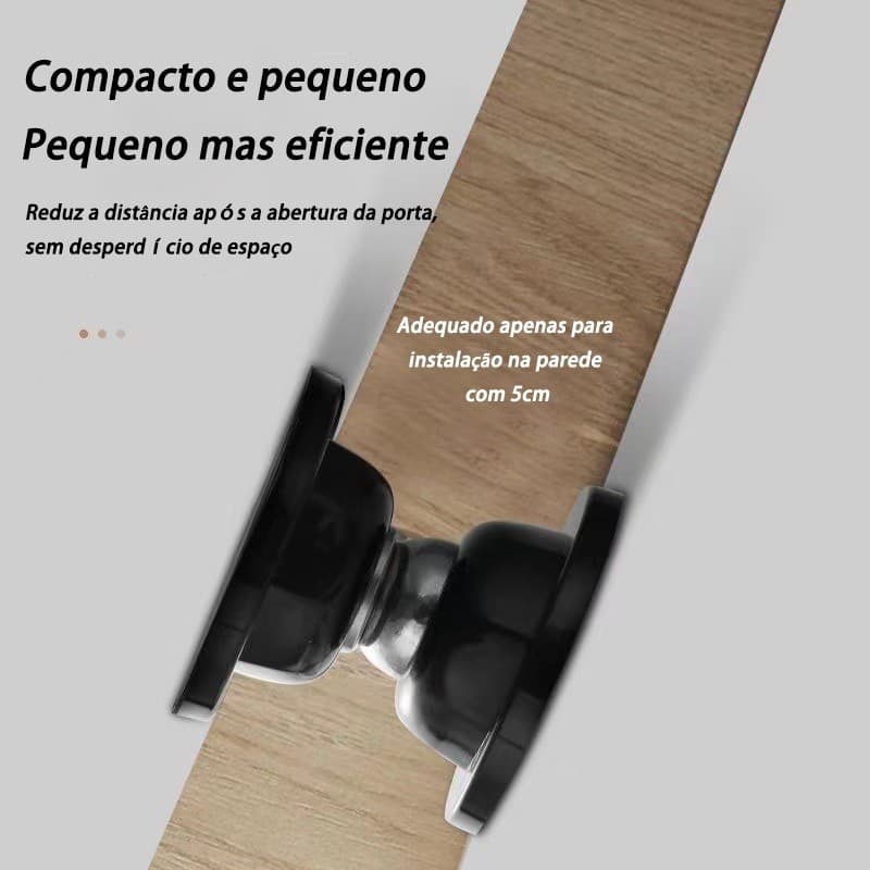 Trava Prendedor Batetor Fixador Porta Imã Magnético Adesivo Inox cor branco