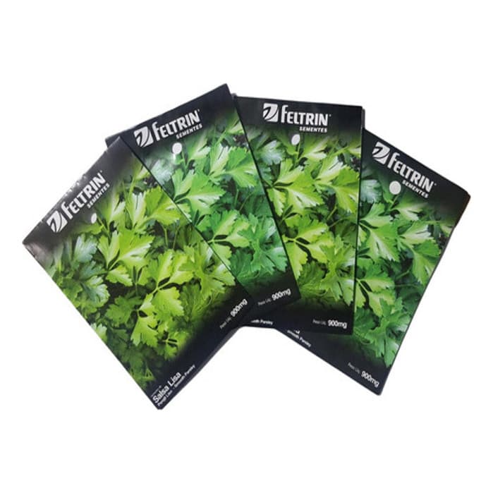 Kit Com 4 Pacotes De Sementes Salsa Lisa