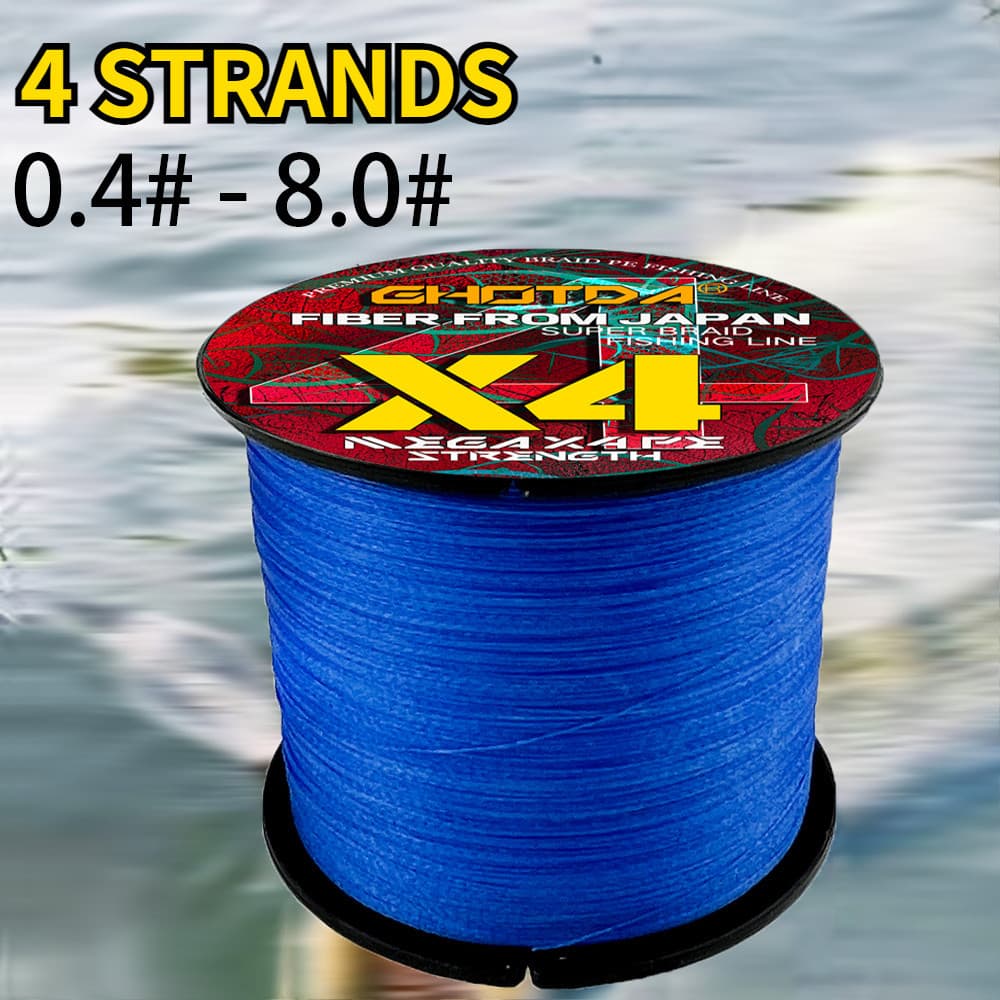 Linha De Pesca GHOTDA 300M 100M PE Trançado 4 Stands Multifilamento Superline Arame Forte