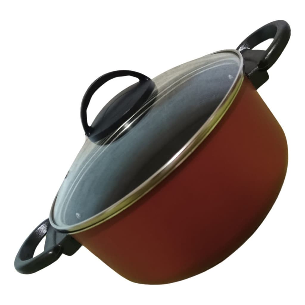 Caçaro Tacho Cumcuca Antiaderente De Arroz Tampa De Vidro