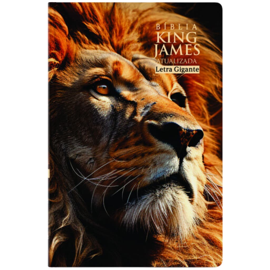 Bíblia King James | Letra Gigante | Leão Perfil | Capa Dura
