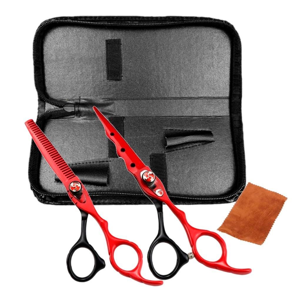 Kit 2 Tesouras Cabeleireiro Corte e Desfiadeira Profissional