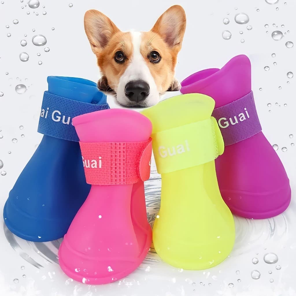 Tênis Botinha De Silicone Cães Gatos cachorros Sapatinho Bota Pet Sapato antiderrapante P - M - G
