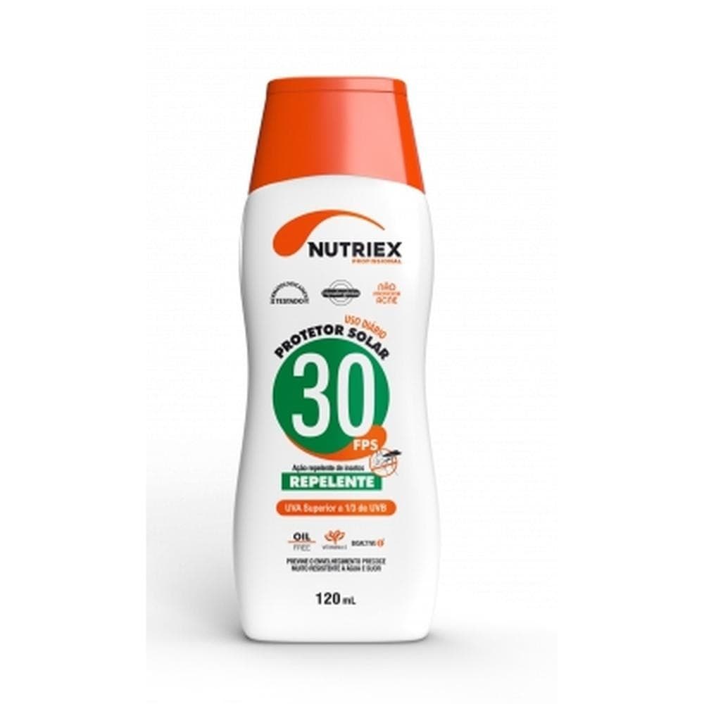 Protetor Solar Com Repelente Fps 30 1/3 UVB 120ml Nutriex