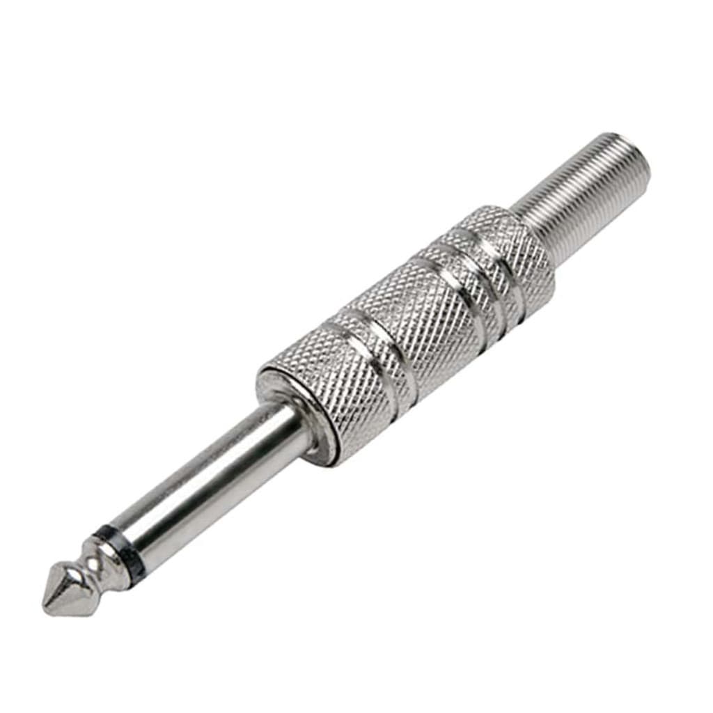 KIT 4 PÇS - PLUG P10 MONO - NIQUEL ( METALICO )