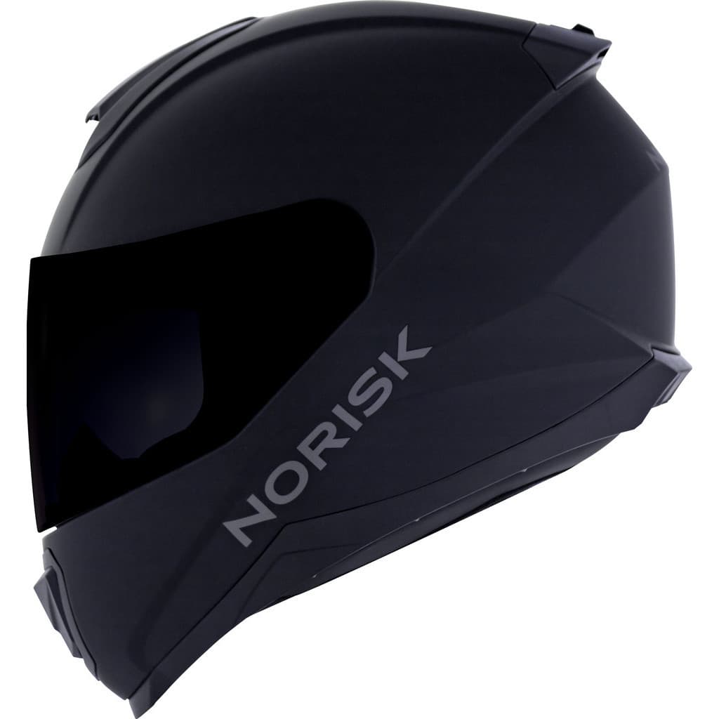 Capacete Moto Norisk Razor Monocolor Preto Fosco Masculino Feminino Com Narigueira