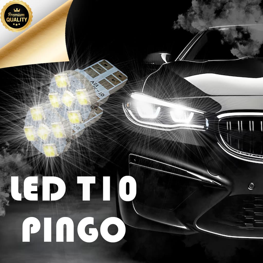 Kit 2/4/10/20 Lâmpadas pingo Super Led T10 5 Leds 12v 6000k Meia Luz Universal Para Todos Carros