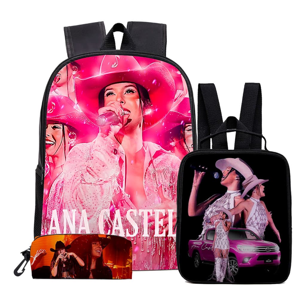Mochila Ana Castela Kit Com Mochila, Lancheira E Estojo