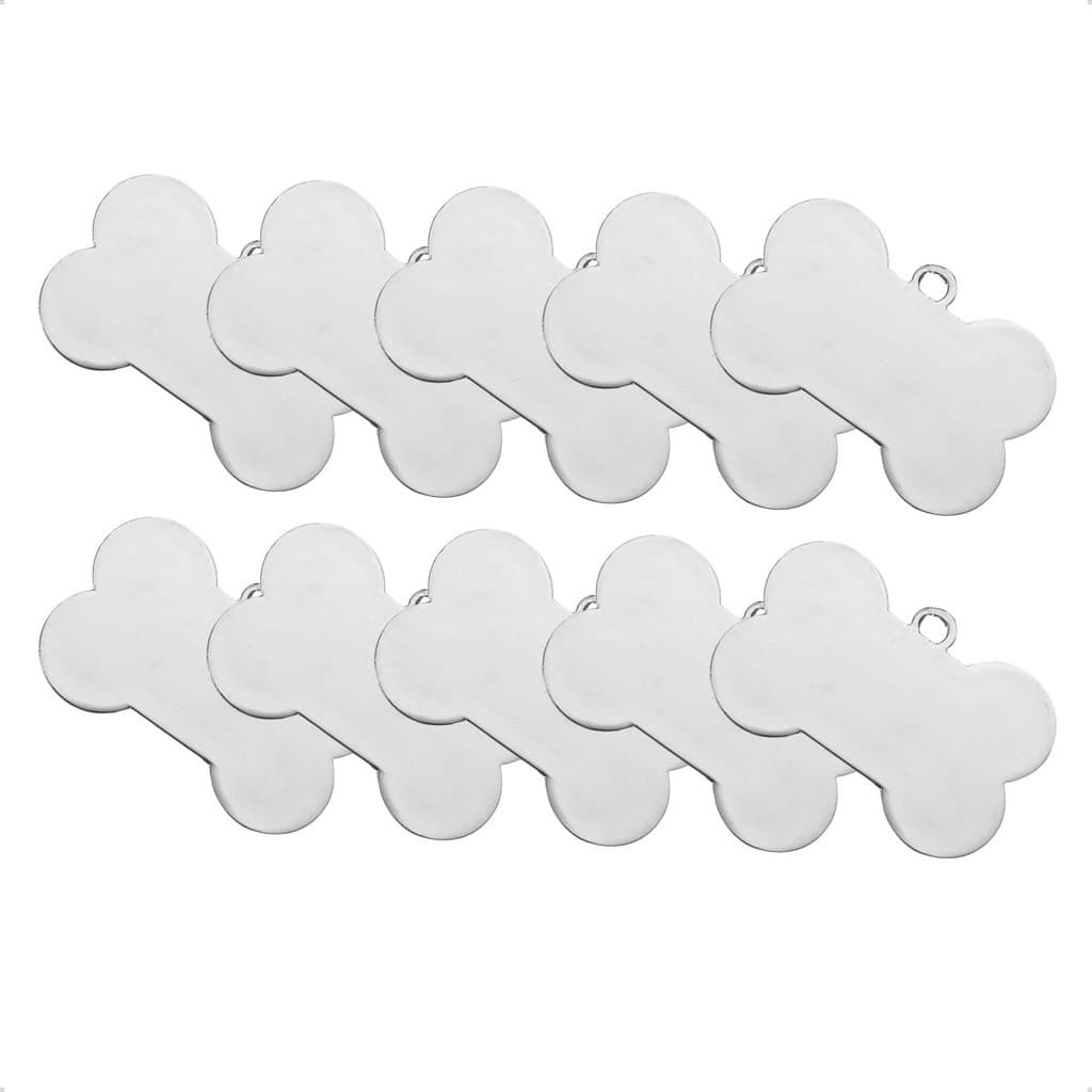 Kit 25 Placas Pet Identificação Tag Coleira Cachorro E Gato