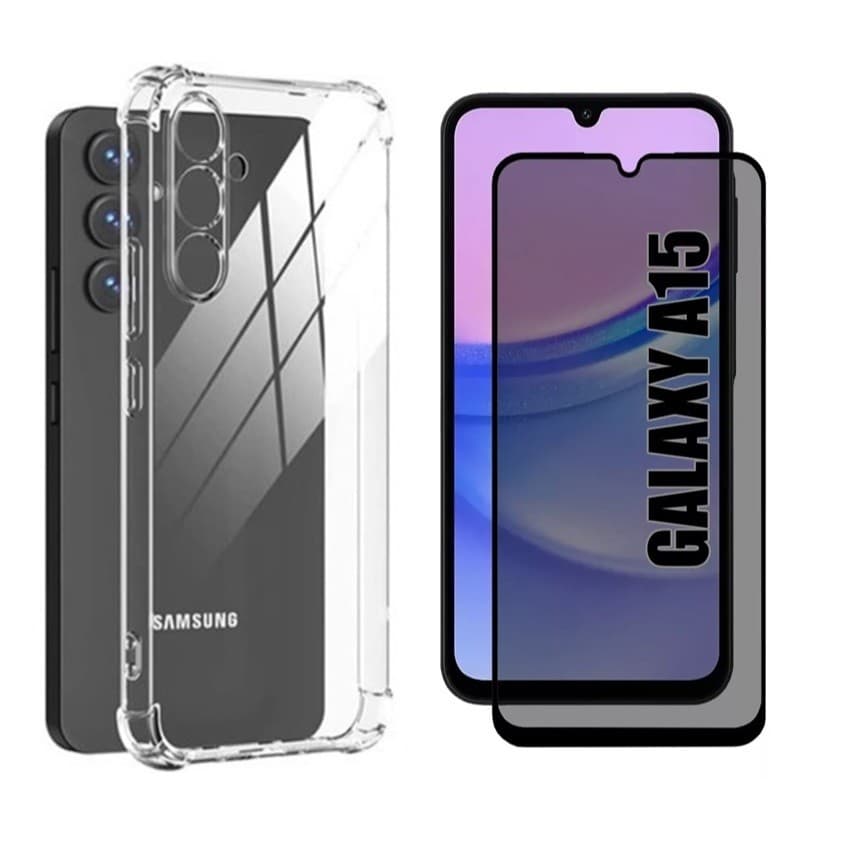 Capa Case Capinha Ant Impacto Compatível Com Galaxy A15 + Película 3D Privacidade
