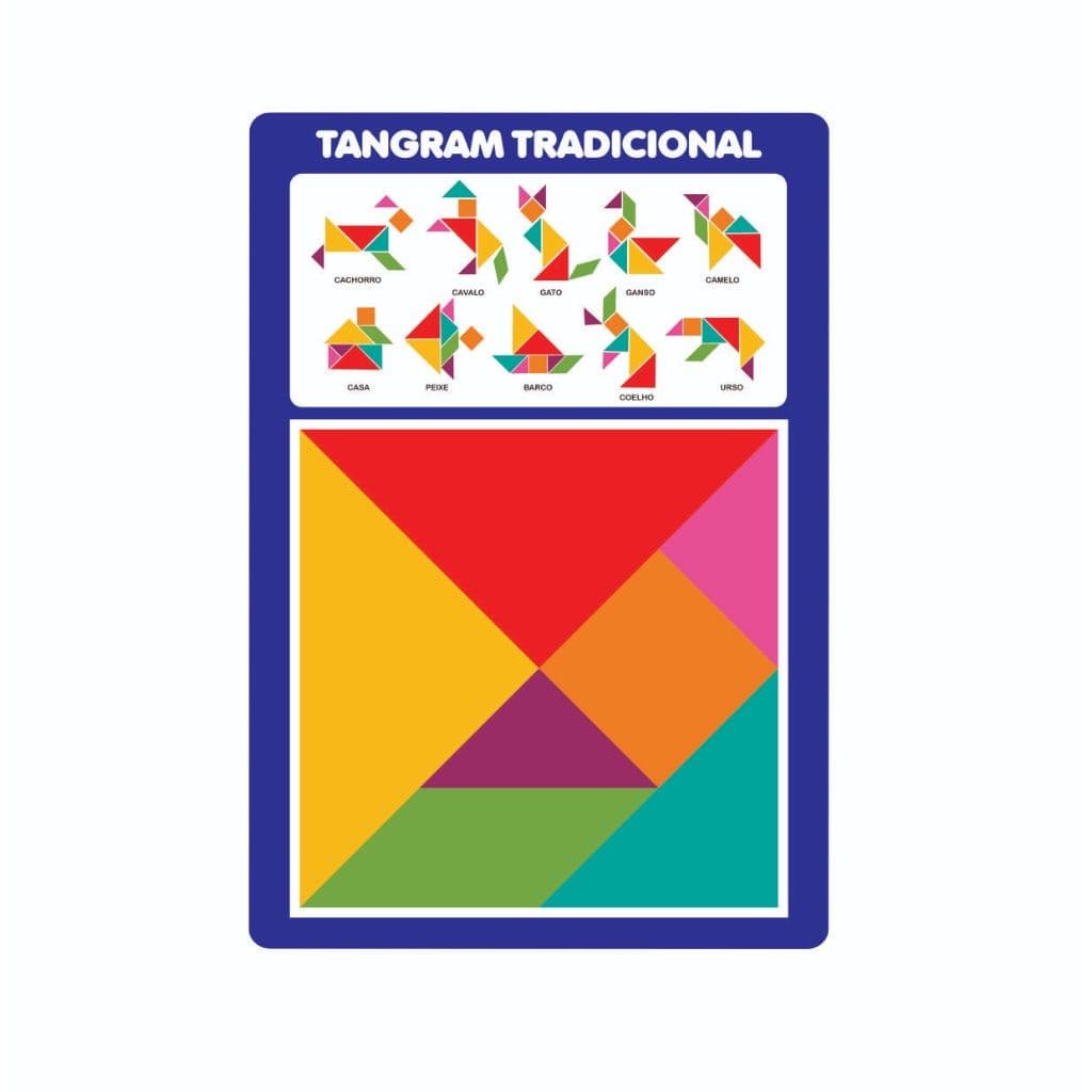 Tangram Montessori Quebra-cabeça Brinquedo Pedagógico